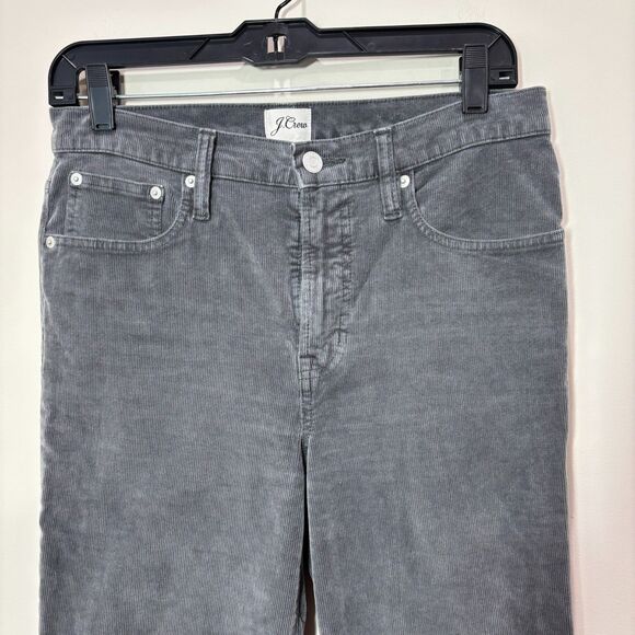 J Crew Vintage Straight Corduroy Pants Women 29 Gray White Bundle Preppy Autumn - Picture 3 of 13